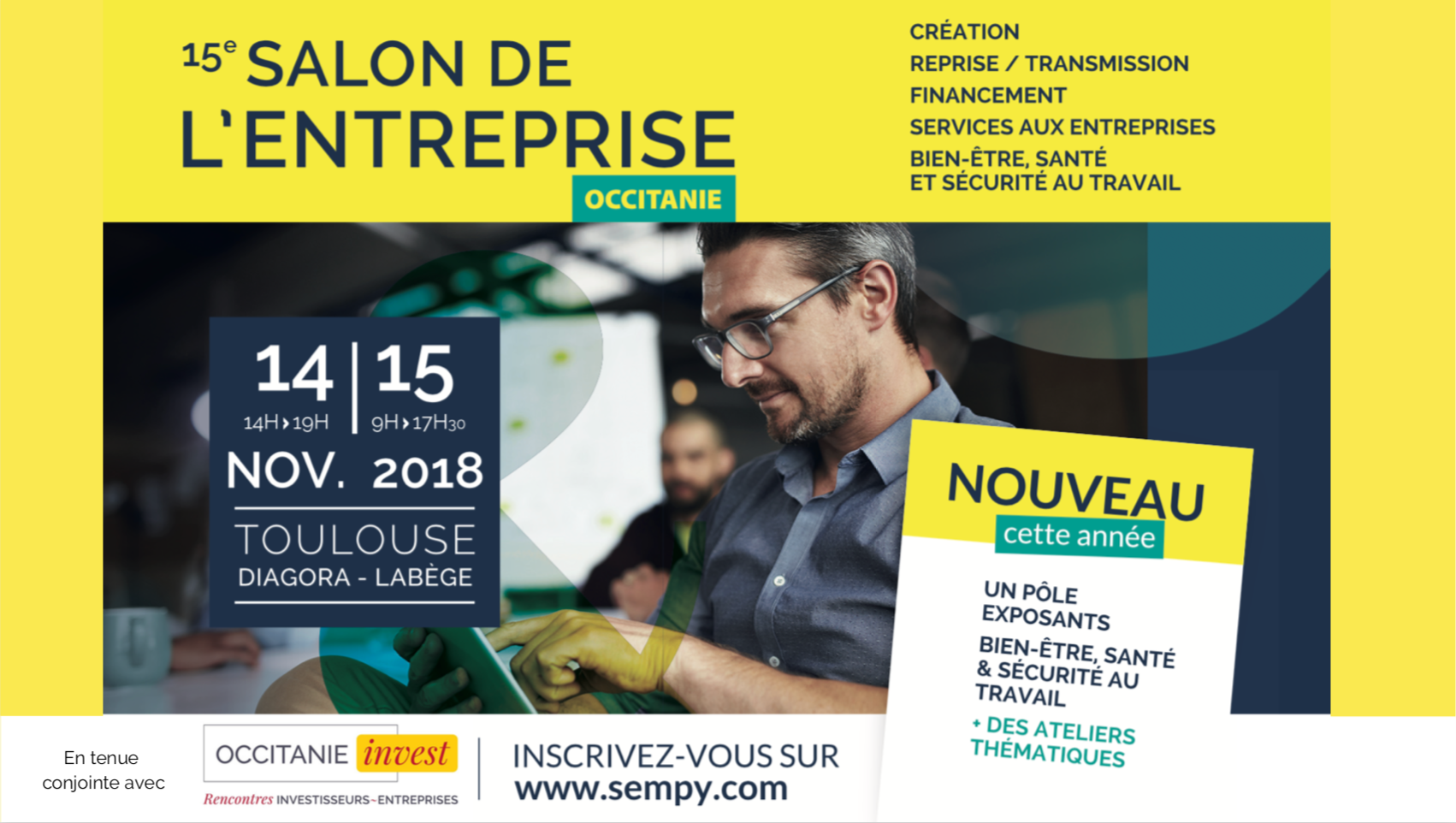 [Partenaire] Salon de l’Entreprise Occitanie : 14 et 15 Novembre prochain
